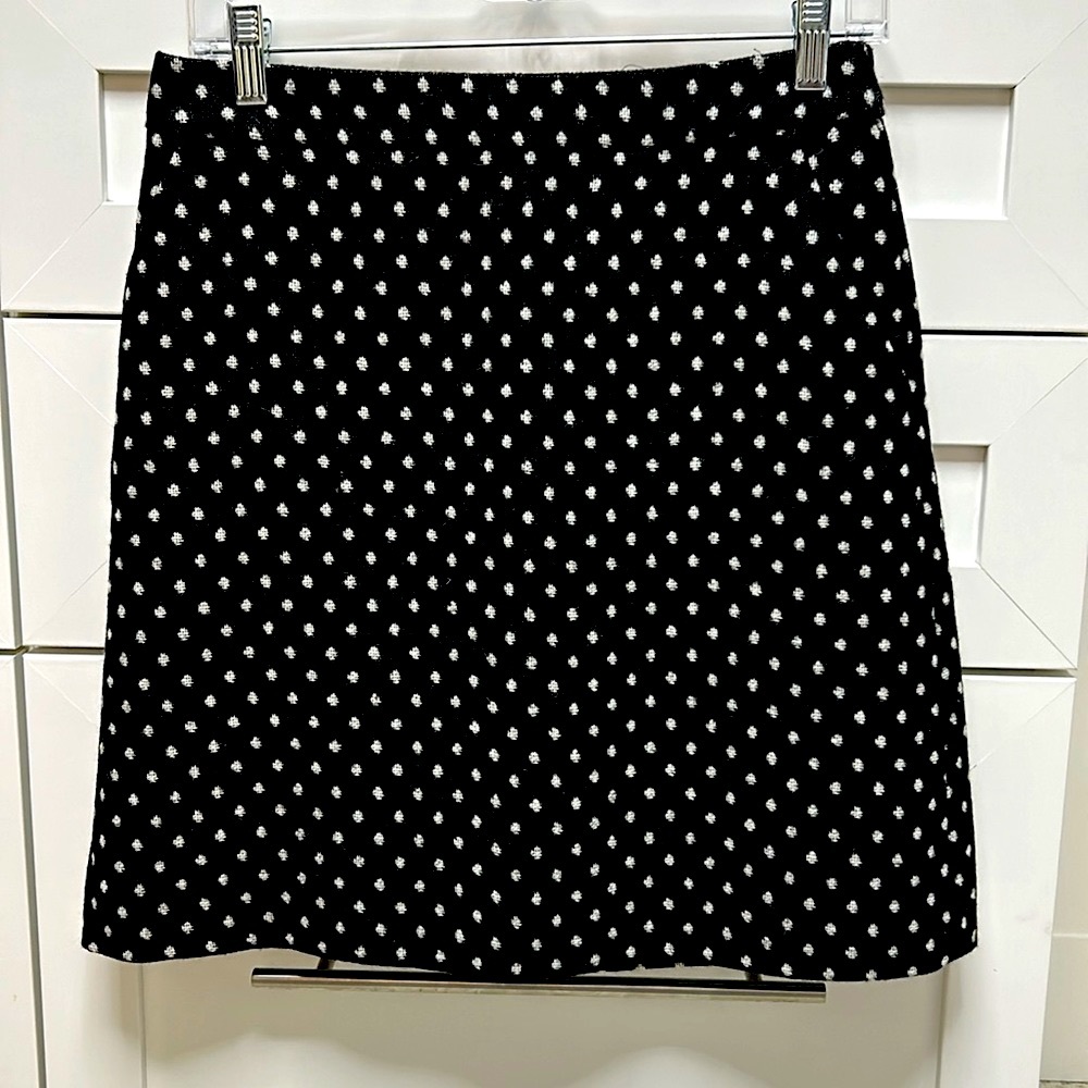 Boden Wool Polka Dot Tweed Mini Skirt - Size 4R